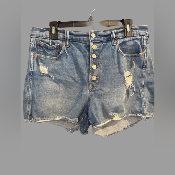 Denim Distressed Women's Shorts - Picture 1 of 2